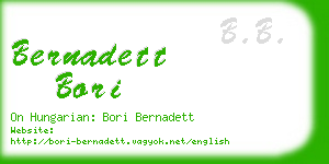 bernadett bori business card